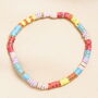 Multicolour Disc Beaded Bracelet In Gold Plating, thumbnail 1 of 2