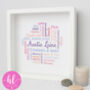 Personalised Birthday Word Art Gift For Auntie, thumbnail 1 of 3