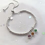 Sterling Silver Family Birthstone Slider Bracelet, thumbnail 1 of 9