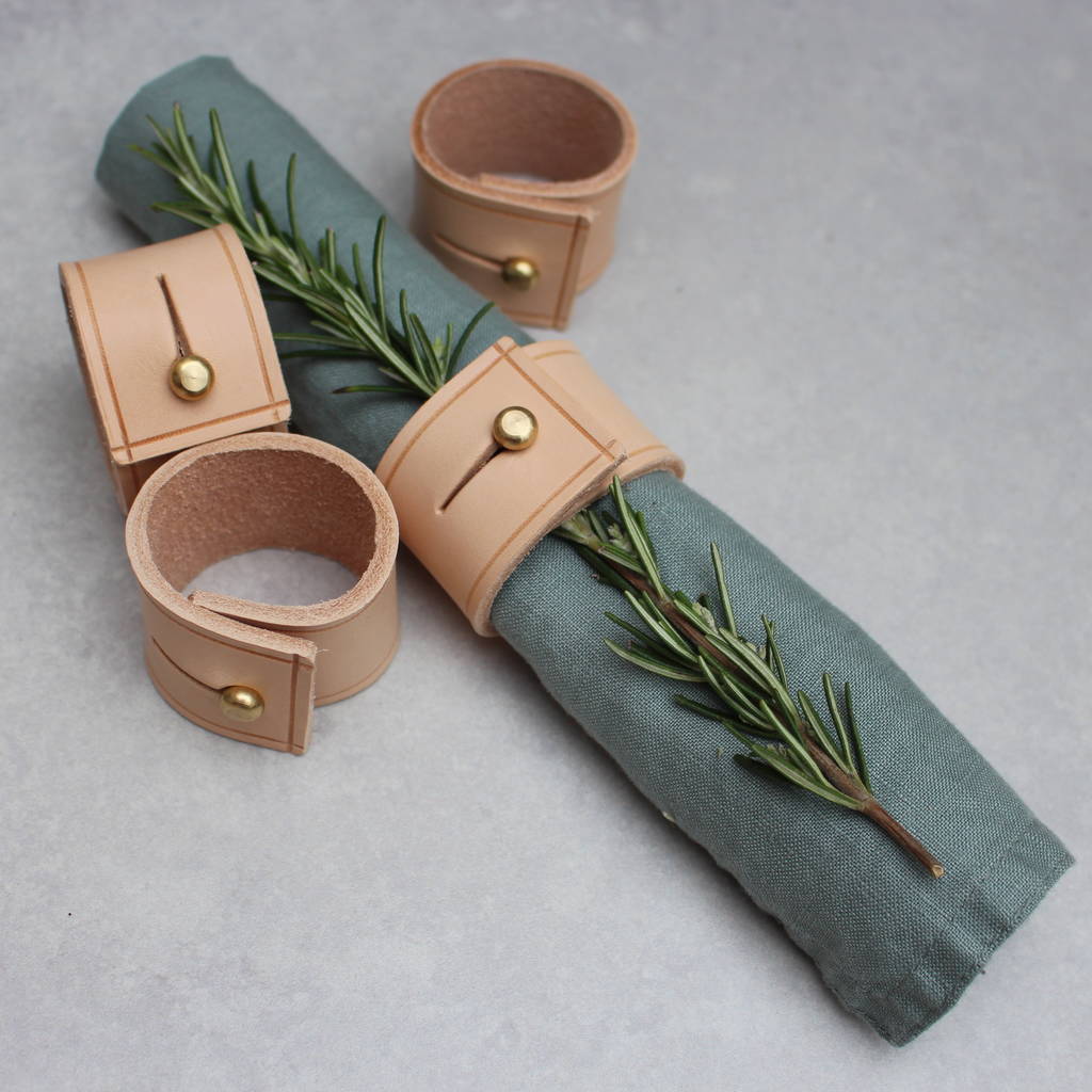 Set Of Napkin Rings In Natural, 1 of 4