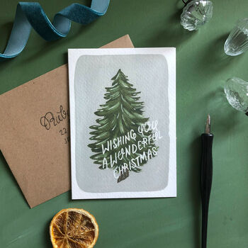 Wonderful Christmas Tree Greeting Card, 2 of 2