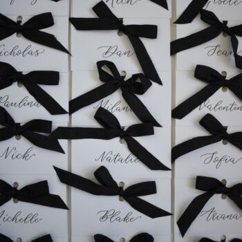 Personalised Bow Ribbon Place Name Cards X 10, 4 of 6
