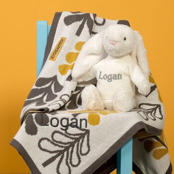 Personalised Cosatto Fika Blanket And Bunny Gift Set, 4 of 9