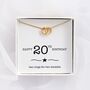 20th Birthday Necklace – Two Rings For Two Decades Milestone Gift, thumbnail 1 of 5