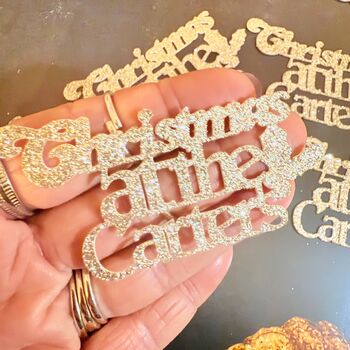 16 X Personalised Christmas Table Decor, Confetti, Scatter, Centrepiece, Many Colours, 2 of 11