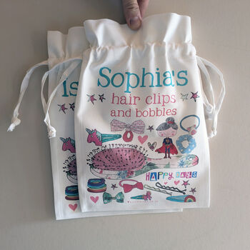 Personalised Magical Hair Clips And Bobbles Bag, 6 of 12