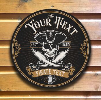 Jolly Roger Pirate Bar Sign, 4 of 12