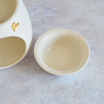 Handmade Porcelain Wax/Oil Burner With A Detachable Lid, 3 of 12