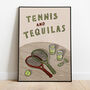 Tennis And Tequilas Print, thumbnail 1 of 9