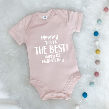 Mummy You're The Best Personalised Babygrow, 5 of 8