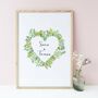 Personalised Floral Watercolour Wall Art, thumbnail 5 of 5