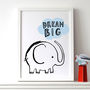 Dream Big Elephant Print, thumbnail 2 of 6