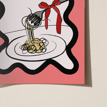 Secret Pasta Club Illustrated Food Giclee Print, 3 of 6