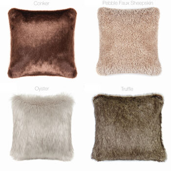 Square Cushions. Luxury Faux Fur Made In England, 6 of 7