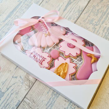 Ballerina Birthday Cookie Gift Box, Personalised Gift, 3 of 9