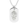 Skinny Dog Tag Personalised St Christopher Necklace, thumbnail 9 of 11