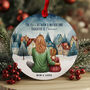 Personalised Mother And Daughter Christmas Bauble – “The Love Between A Mother And Daughter Is Forever” Winter Village Keepsake, thumbnail 1 of 4