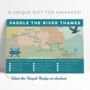 Gift For Paddleboarders – River Thames Map Art Print, thumbnail 9 of 10