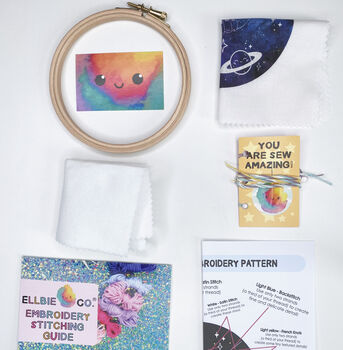 Space Hands Embroidery Kit, 6 of 11
