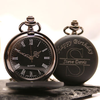 Engraved Pocket Watch With Personalised Monogram, 2 of 7