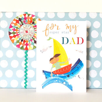 Boating Dad Greetings Card, 3 of 4