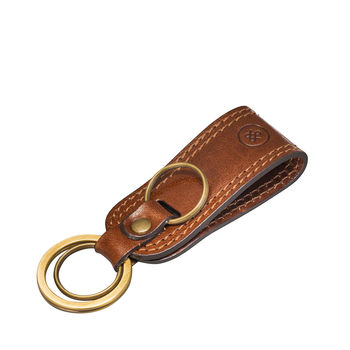 Personalised Leather Groomsman's Key Ring. 'The Nepi', 6 of 8