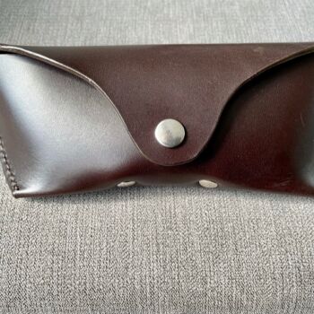 Personalised Dark Brown Leather Sunglasses Case, 7 of 10