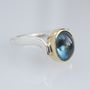 Blue Topaz Statement Ring, Silver And 18ct Gold, thumbnail 6 of 8