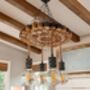Live Edge Wood Chandelier, thumbnail 2 of 7