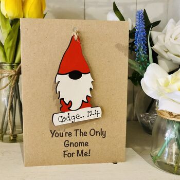 Personalised Valentines Card Boyfriend Gnome, 4 of 4