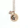 Personalised Rose Gold Plated Heart And Disc Necklace, thumbnail 5 of 11