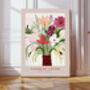 Winter Christmas Flowers Art Print, thumbnail 1 of 3