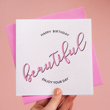 Happy Birthday 'Beautiful' Card, 2 of 3