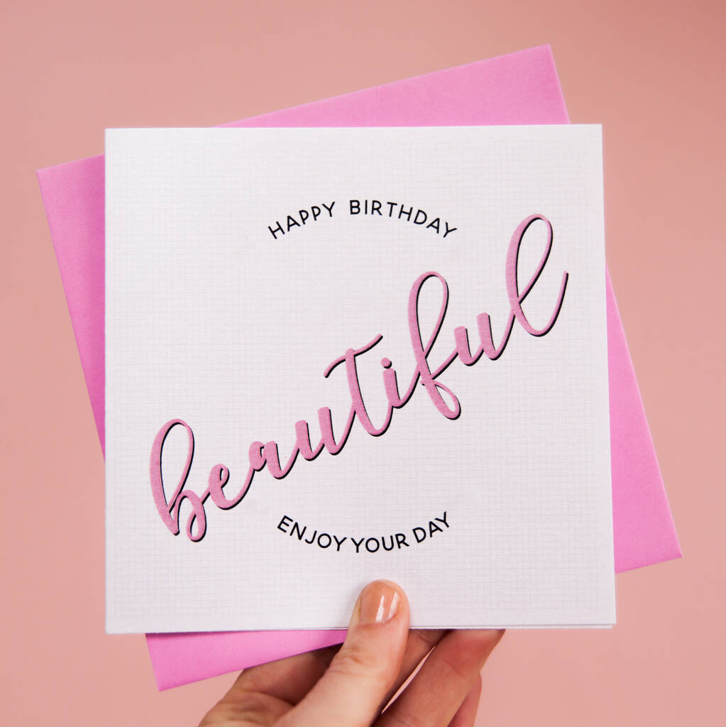 Happy Birthday 'beautiful' Card By Mrs L Cards | notonthehighstreet.com