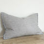 Navy And White Stripe Cushion Cover 50 X 30cm, thumbnail 1 of 4