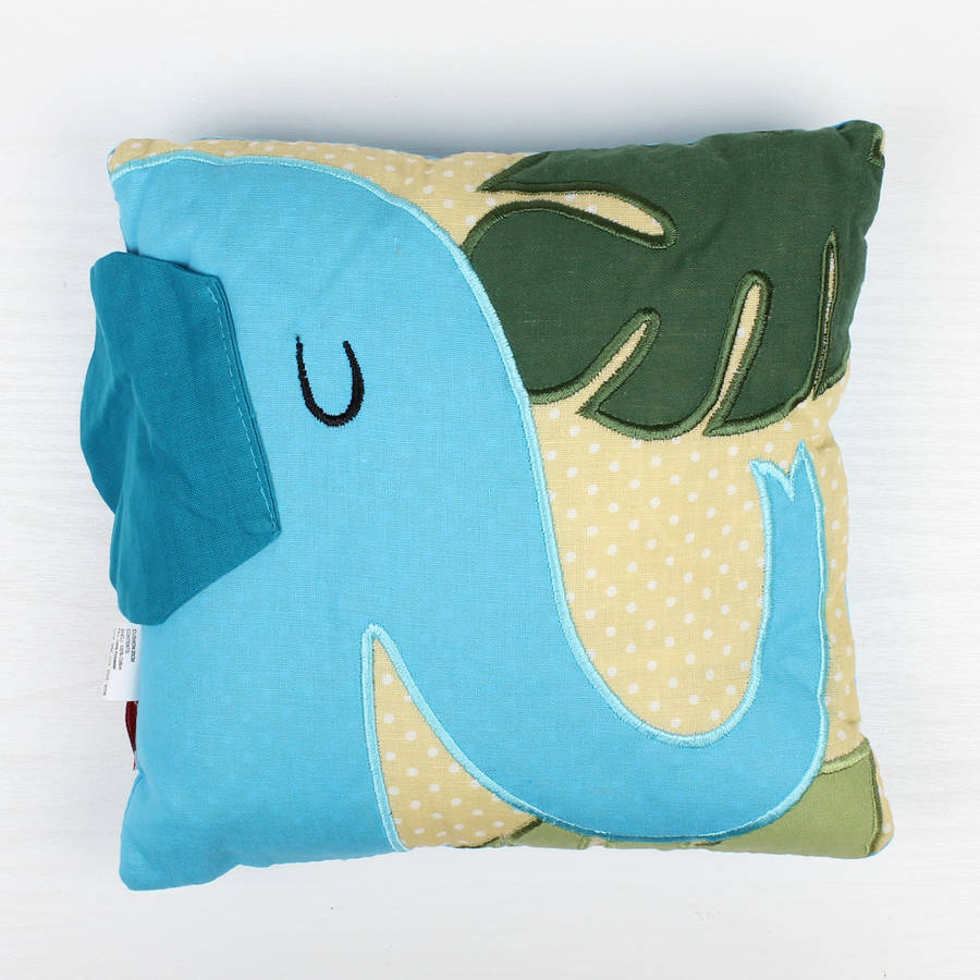 blue elephant cushion