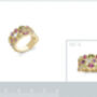 18ct Gold Plated Multi Colour Gemstone Ring, thumbnail 4 of 6