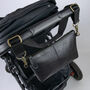 Personalised Black Leather Changing Bag For Parents, thumbnail 6 of 9
