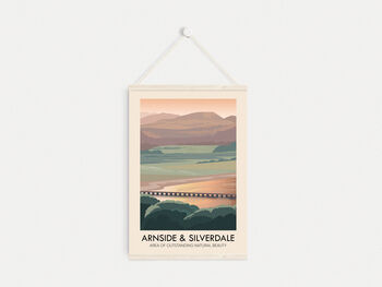 Arnside And Silverdale Aonb Travel Poster Art Print, 6 of 8