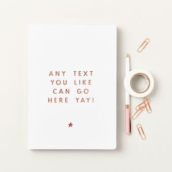 Any Text Foiled Softback Notebook, 9 of 10
