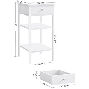 Tall Nightstand Bedside Table With A Drawer, 2 of 8