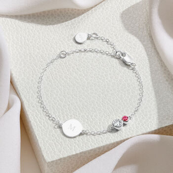 Mother And Daughter Sterling Silver Gemstone Bracelet – Personalised Gemstone Keepsake, 3 of 5