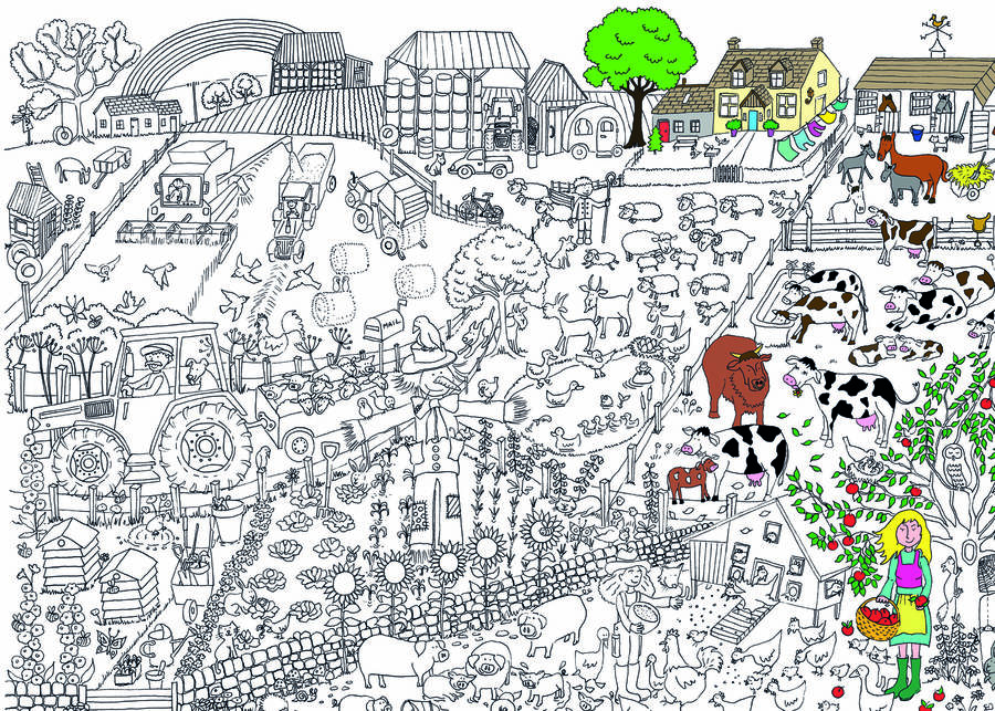 Farm Colouring In Poster, 1 of 4