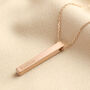 Personalised Solid 9ct Gold Bar Necklace, thumbnail 4 of 12