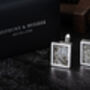 Spitfire Cufflinks Rectangular In Sterling Silver, thumbnail 2 of 5