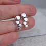 Sterling Silver Four Pebble Stud Earrings, thumbnail 3 of 4