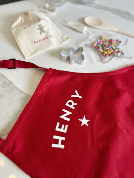 Personalised Christmas Apron And Gingerbread Man Kit, 4 of 7