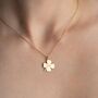 Four Leaf Clover Necklace With Name, thumbnail 1 of 6