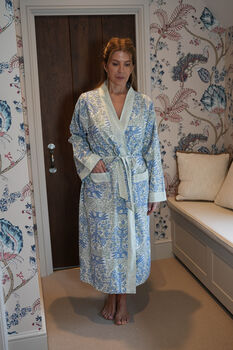 Reversible Hand Block Printed Cotton Robe, 6 of 6