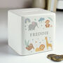 Personalised New Baby Safari Money Box, thumbnail 5 of 5